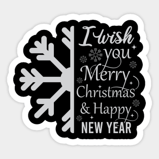 Merry Christmas And Happy New Year Sticker